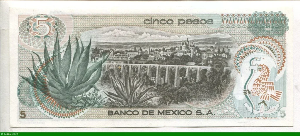 5 Pesos Portrait J Ortiz de Dominguez