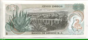 5 Pesos Portrait J Ortiz de Dominguez