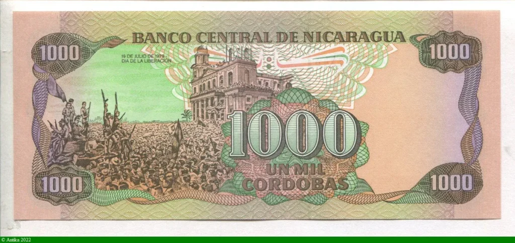1000 Cordobas Général A.C Sandino * *