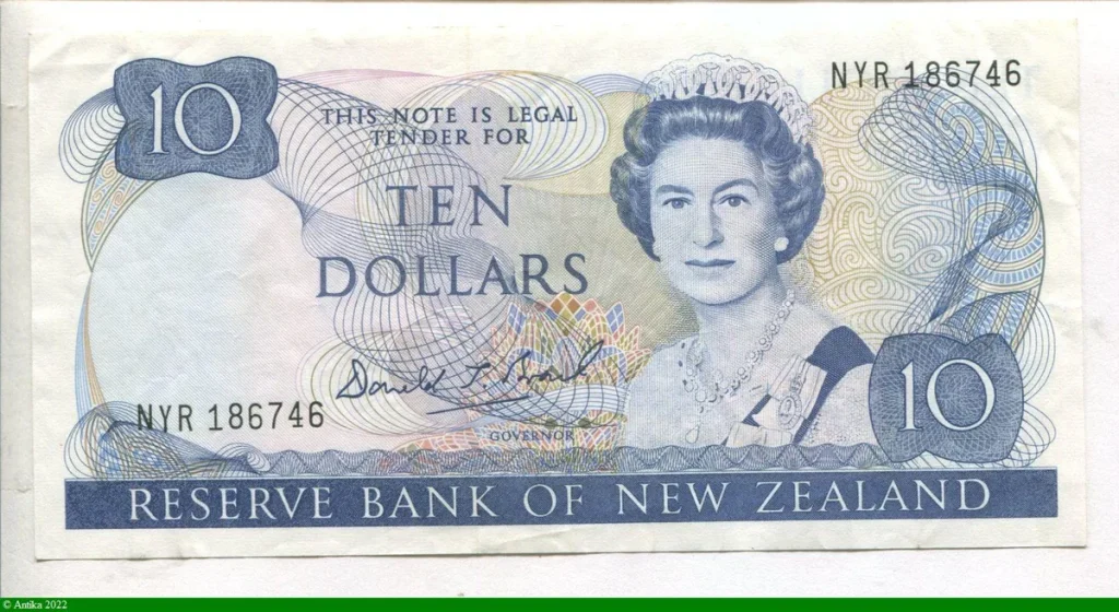 10 Dollars Elizabeth II &Lys des montagnes & perroquet Kea