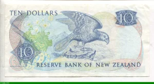 10 Dollars Elizabeth II &Lys des montagnes & perroquet Kea