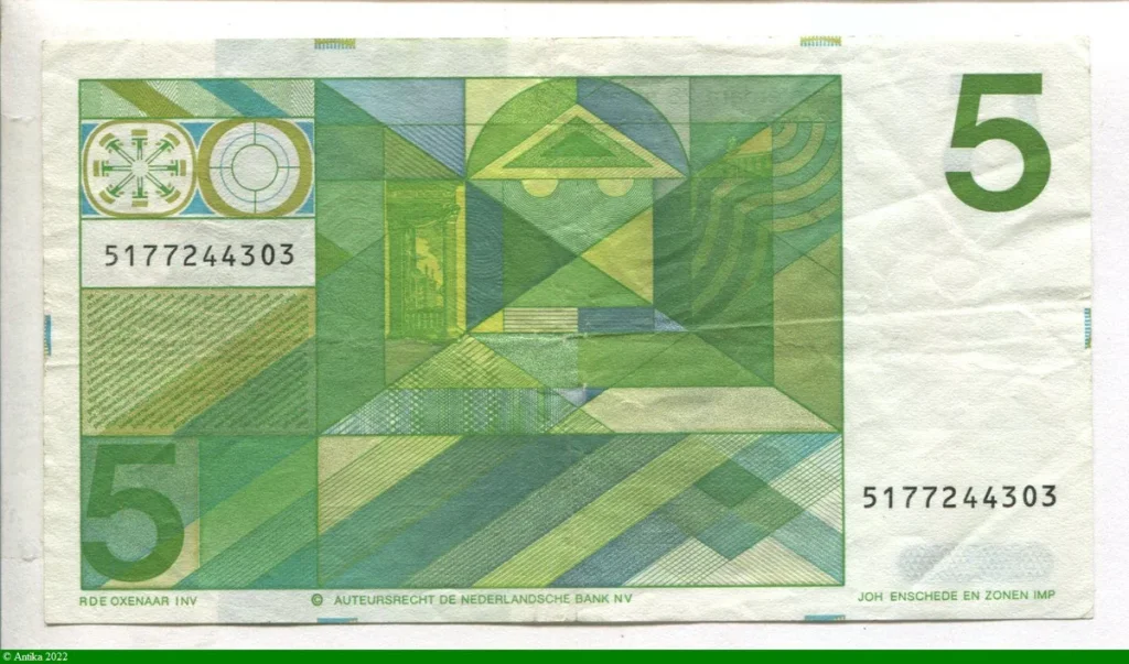5 Gulden poète néerlandais Joost van den Vondel