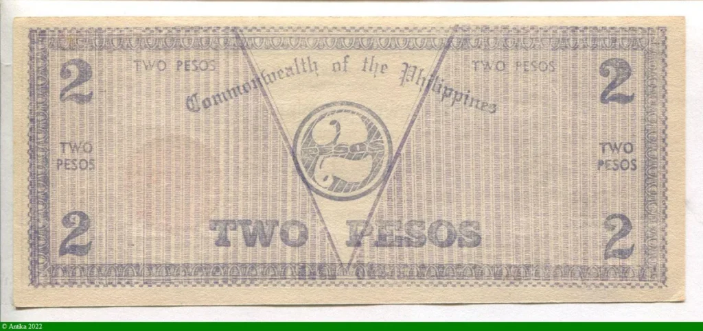 2 Pesos Quezon Série 464510D