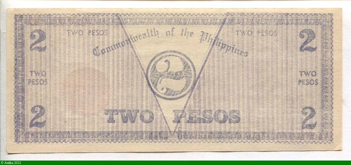 2 Pesos Quezon Série 464510D