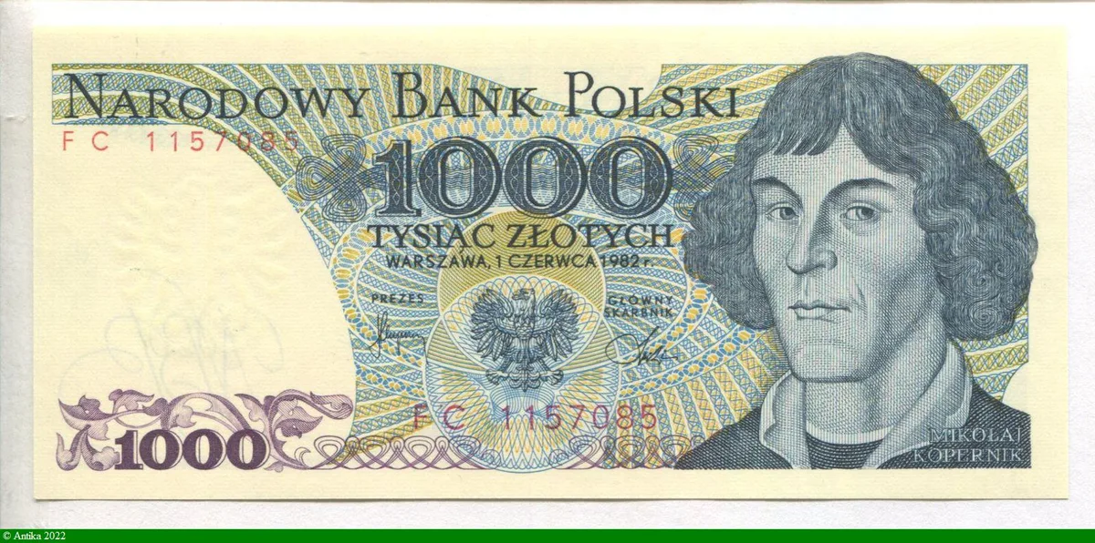 1000 Zlotych M.Copernic