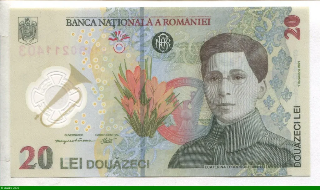 20 Lei Ecaterina Teodoroiu Polymère * * *