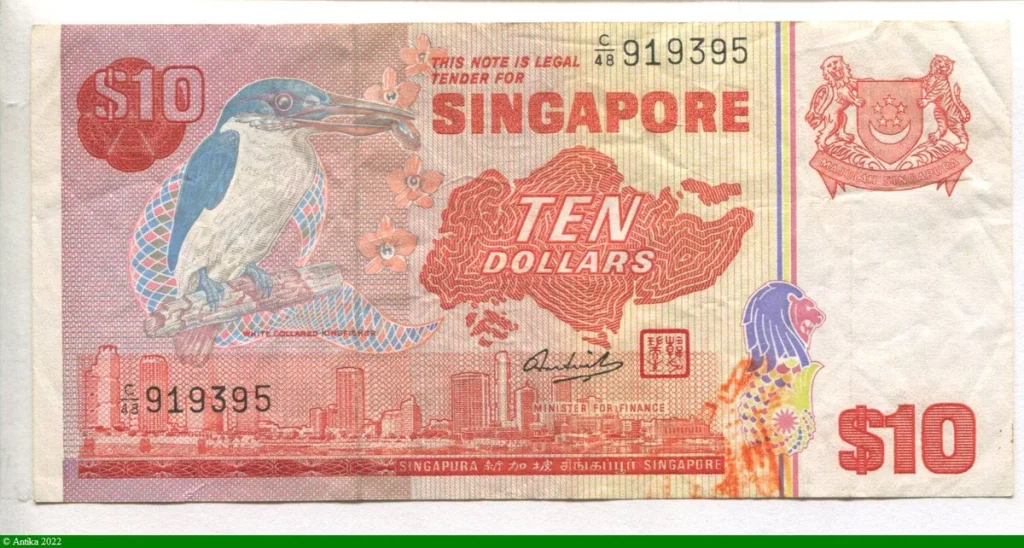 10 Dollars Martin-pêcheur à col blanc