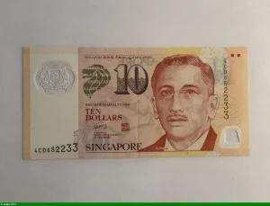 10 Dollars Portrait de Yusof bin Ishak & Sports Polymère (1 Diamant)