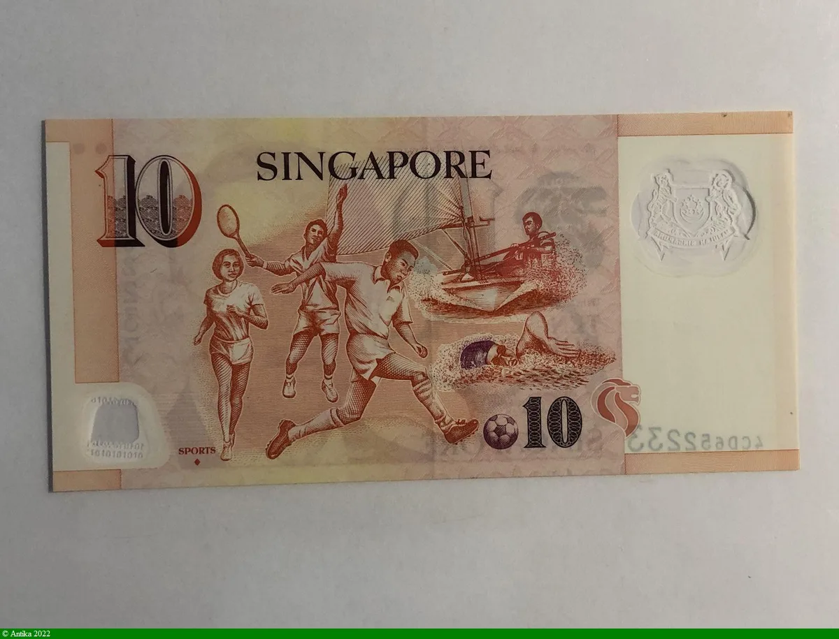 10 Dollars Portrait de Yusof bin Ishak & Sports Polymère (1 Diamant)