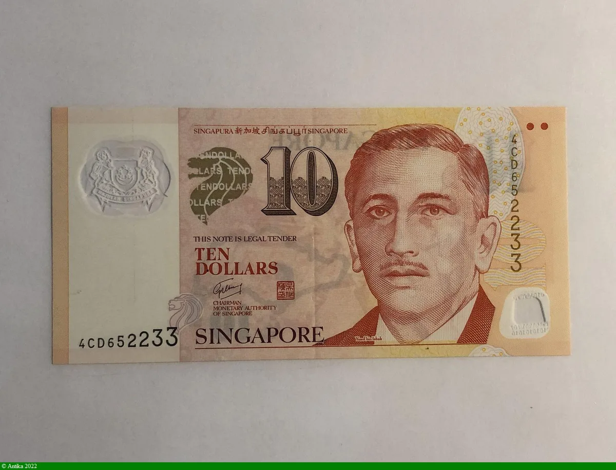 10 Dollars Portrait de Yusof bin Ishak & Sports Polymère (1 Diamant)