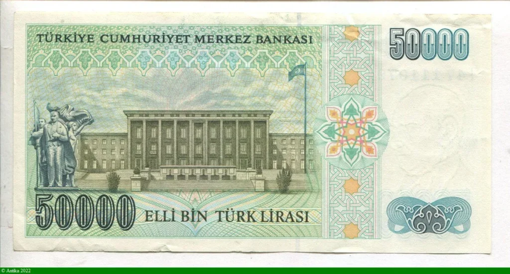 50000 Livre Turque Mustafa Kemal Atatürk * * * * * Plus RARE