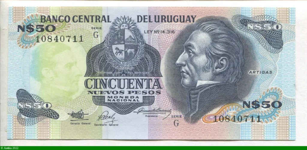50 Nuevos Pesos Portrait de J.A. Artigas * * * * * *