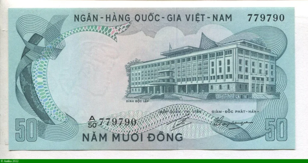 50 Dong Turquoise Banque