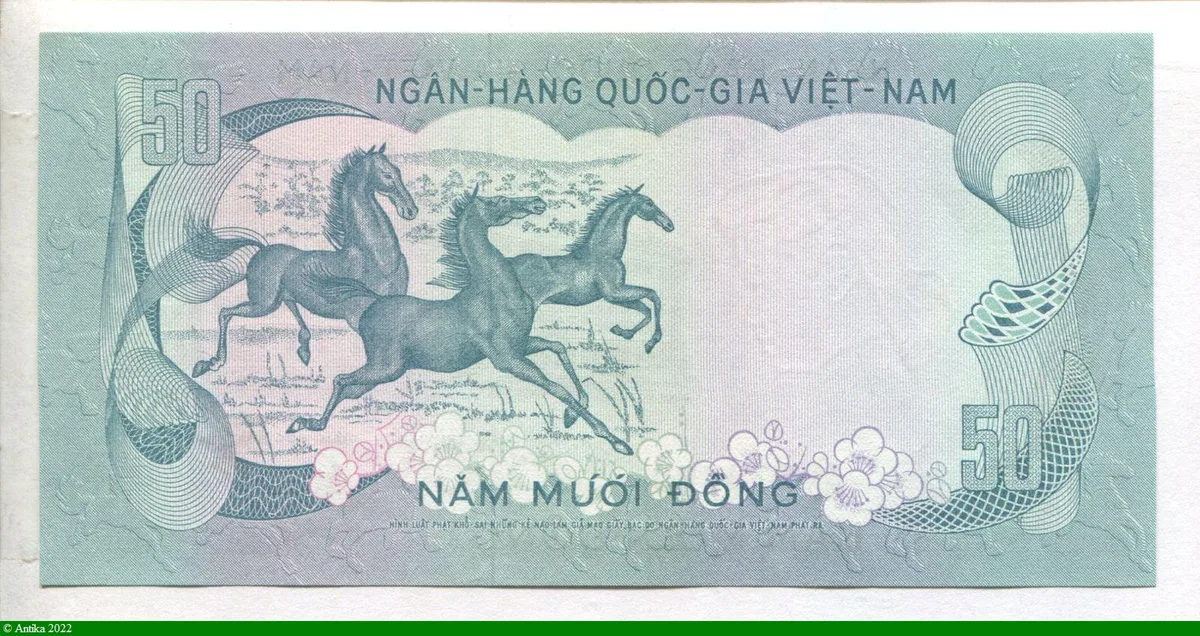 50 Dong Turquoise Banque