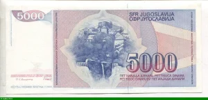 5000 Dinara Maréchal Tito * * *