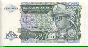 100000 Zaires Mobutu