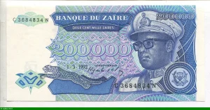 200000 Zaires Mobutu