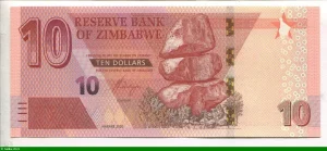 10 Dollars Roche de Chiremba * * * * * * * *M