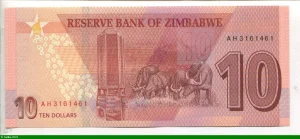 10 Dollars Roche de Chiremba * * * * * * * *M
