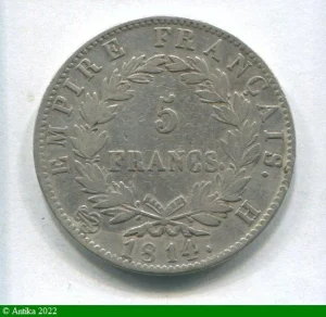 5 FRANCS NAP EMP revers EMPIRE