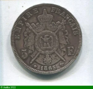 5 FRANCS NAP III T.L
