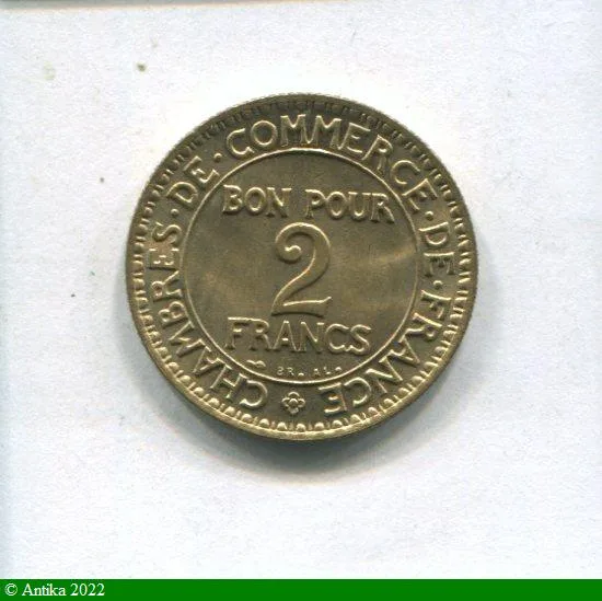 2 FRANCS CHAMBRE DE COMMERCE