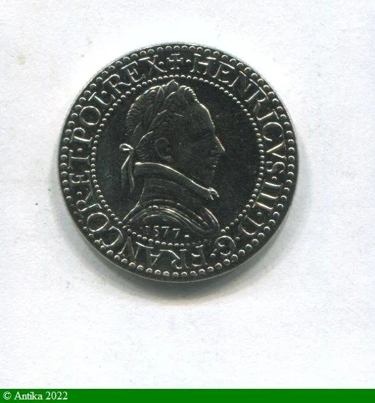 5 FRANCS FRANC d' ARGENT de HENRI III