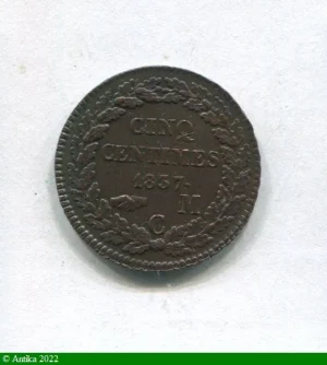 5 CENTIMES HONORE V 1819-1841