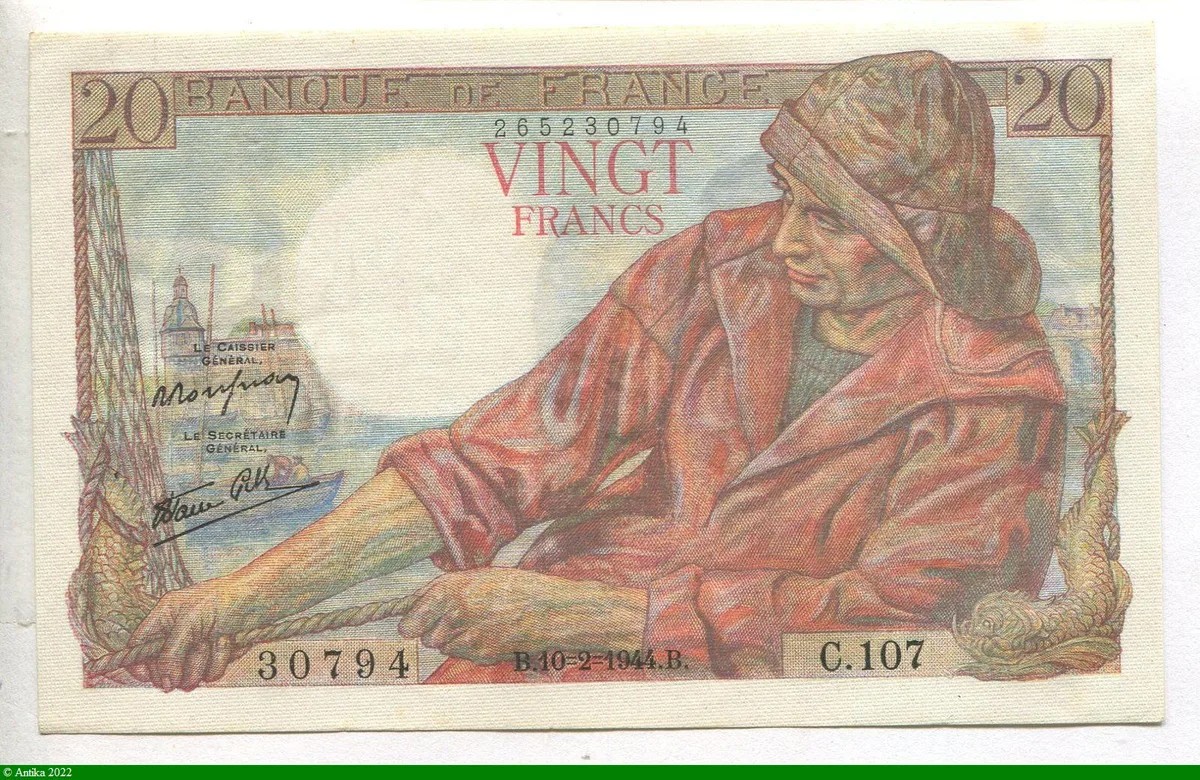 20 FRANCS PECHEUR - Type 1942