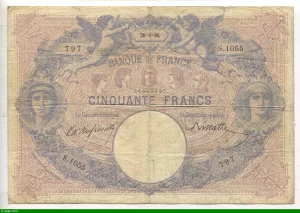50 FRANCS BLEU & ROSE - Type 1889