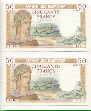 50 FRANCS CERES - Type 1933