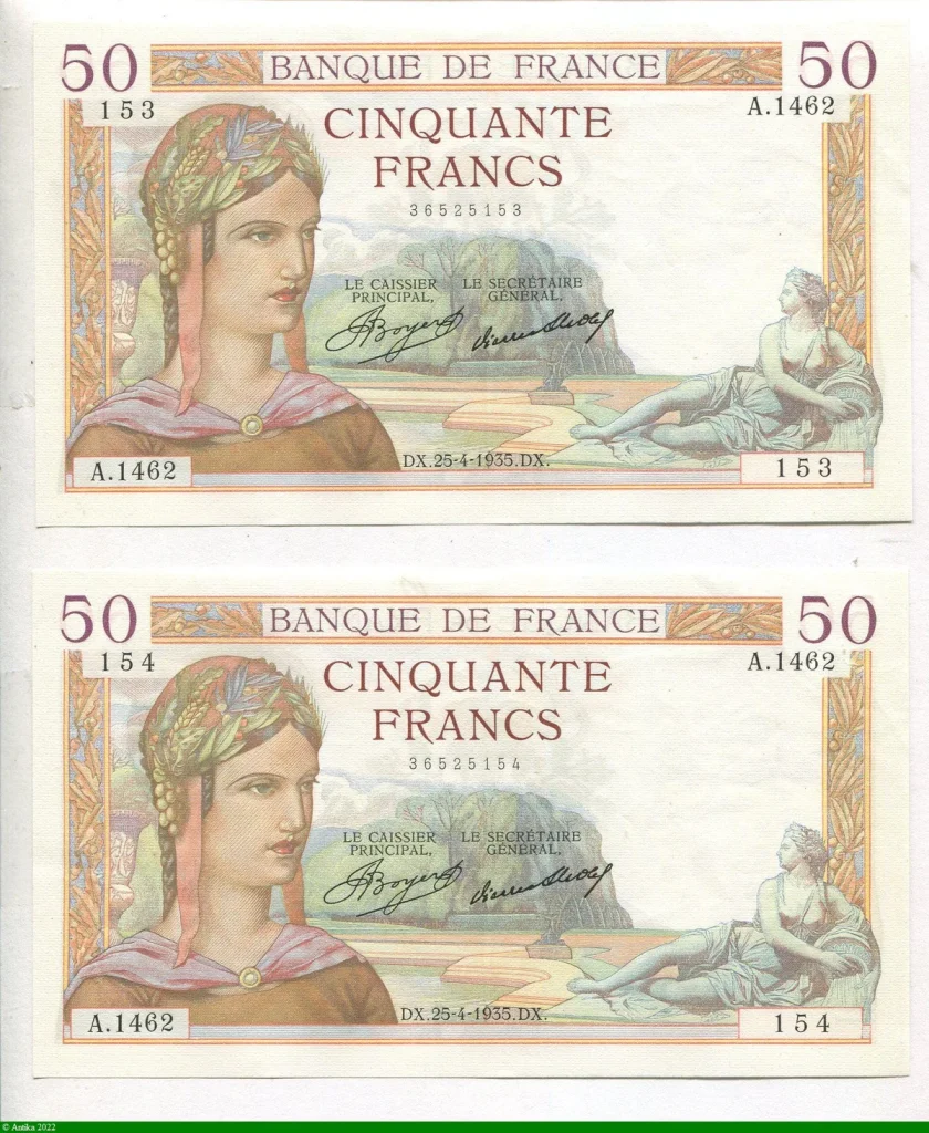 50 FRANCS CERES - Type 1933