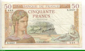 50 FRANCS CERES - Type 1933