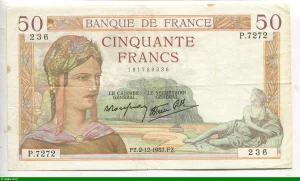 50 FRANCS CERES - Type 1933 modifié