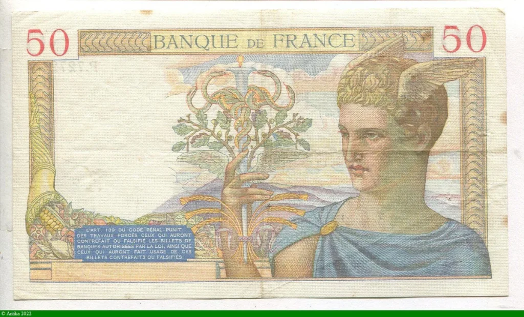 50 FRANCS CERES - Type 1933 modifié