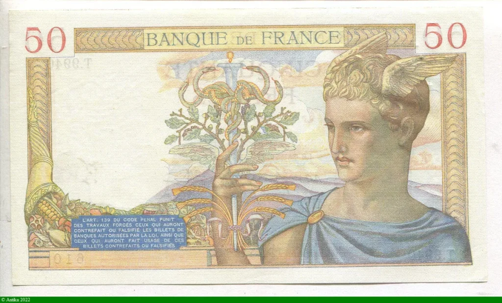 50 FRANCS CERES - Type 1933 modifié
