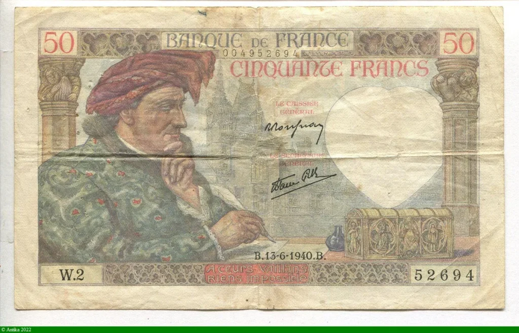 50 FRANCS JACQUES CŒUR - Type 1941