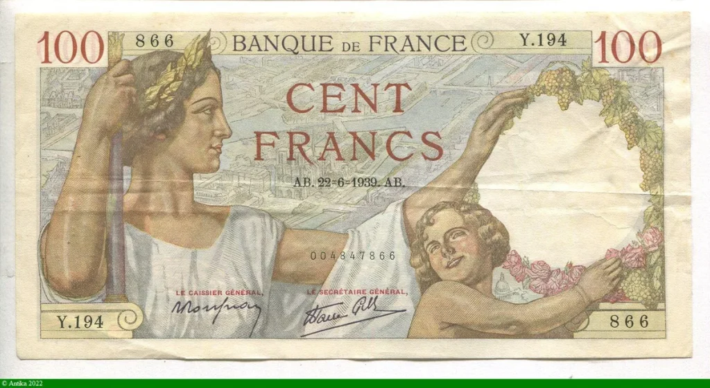 100 FRANCS SULLY - Type 1939