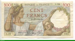 100 FRANCS SULLY - Type 1939