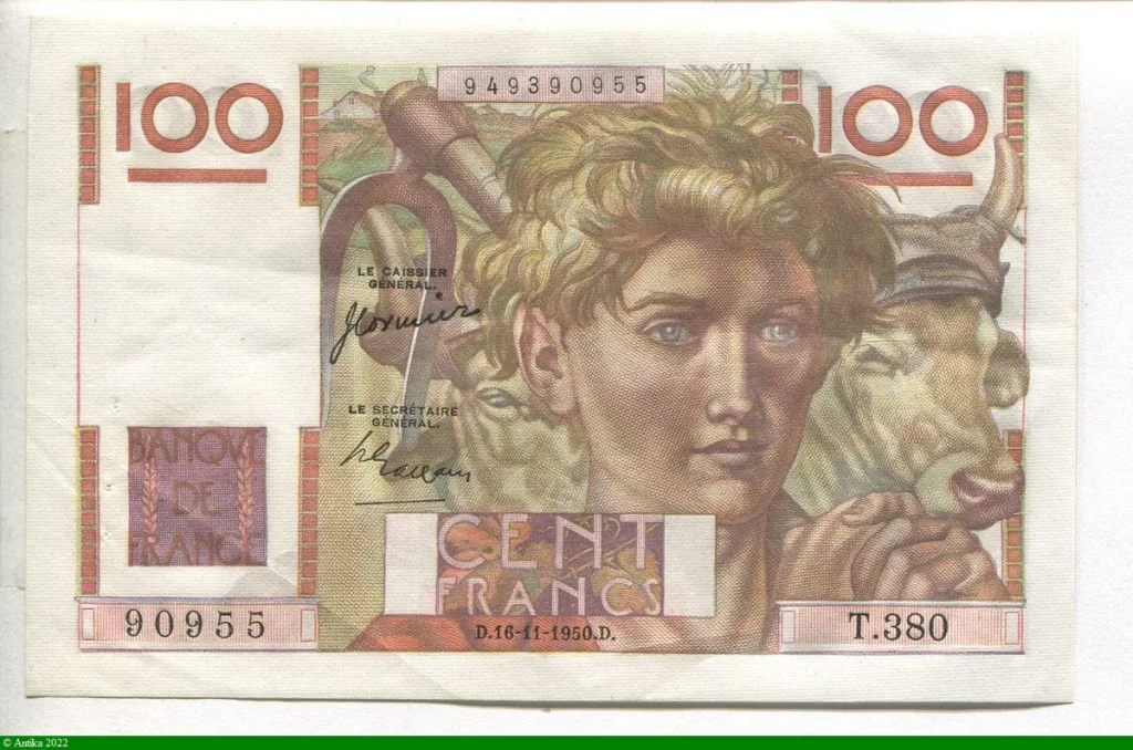 100 FRANCS JEUNE PAYSAN - Type 1945
