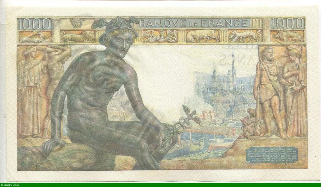 1000 FRANCS DEMETER - Type 1942