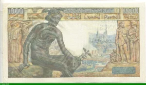 1000 FRANCS DEMETER - Type 1942