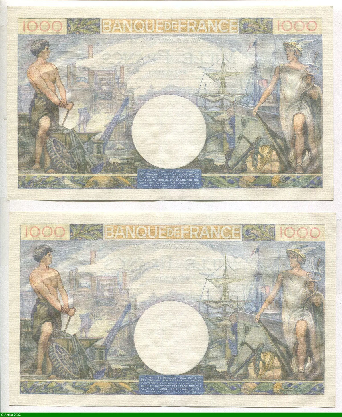 1000 FRANCS COMMERCE & INDUSTRIE - Type 1940