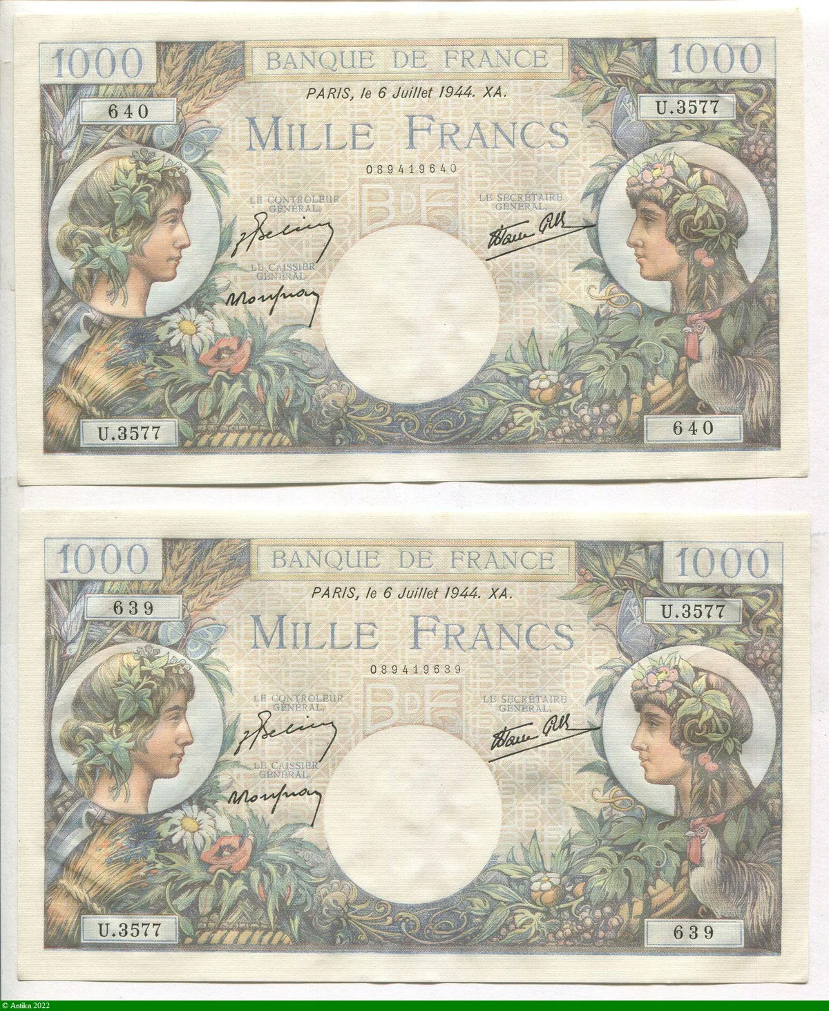 1000 FRANCS COMMERCE & INDUSTRIE - Type 1940