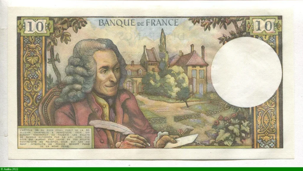 10 FRANCS VOLTAIRE - Type 1963