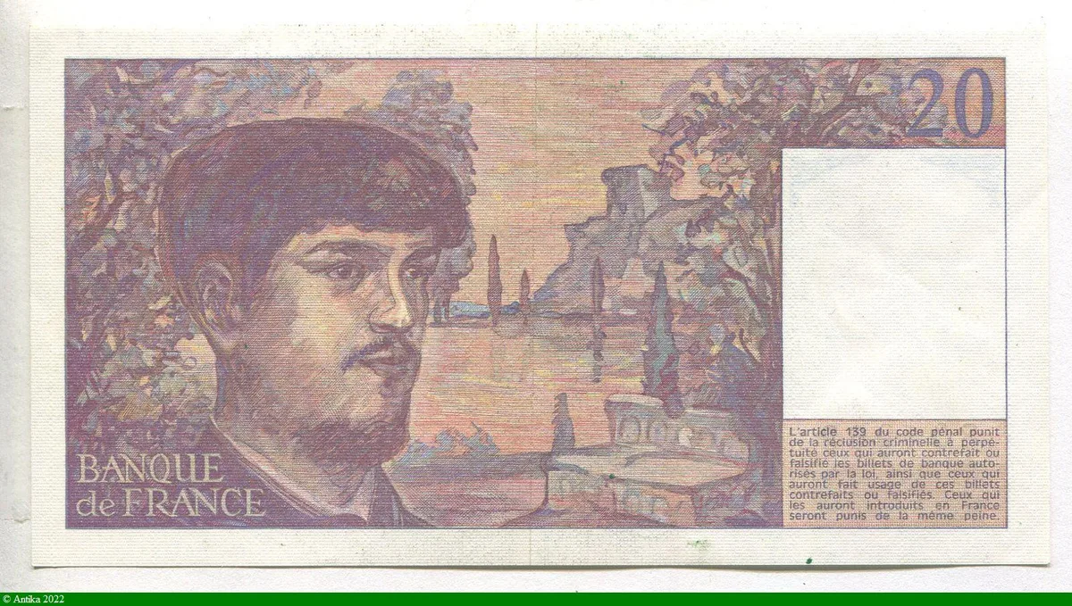 20 FRANCS DEBUSSY - Type 1980
