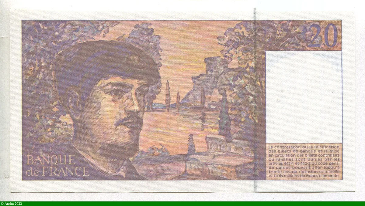 20 FRANCS DEBUSSY - Type 1980 Modifié
