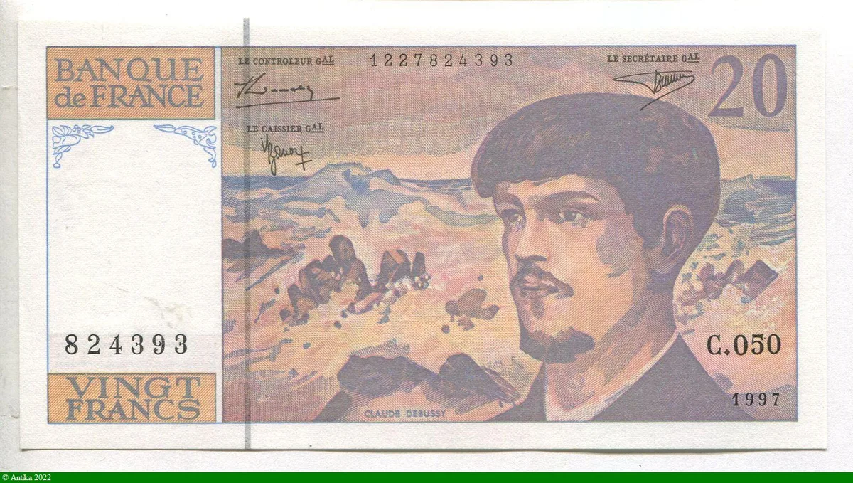 20 FRANCS DEBUSSY - Type 1980 Modifié