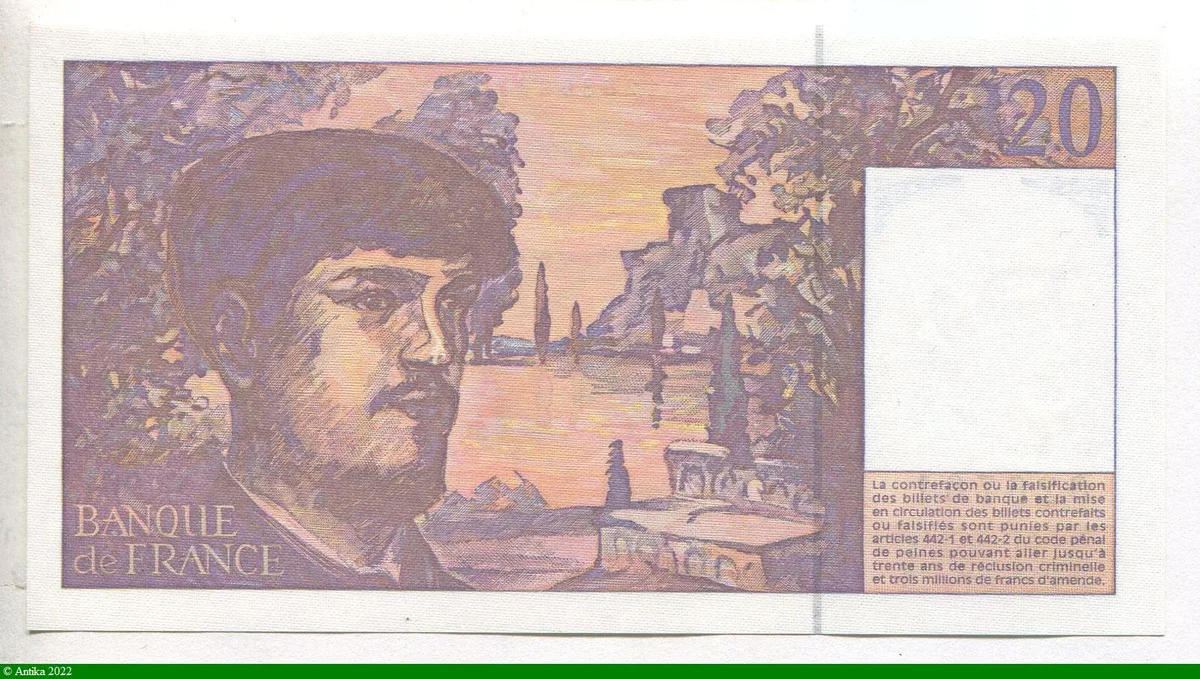 20 FRANCS DEBUSSY - Type 1980 Modifié