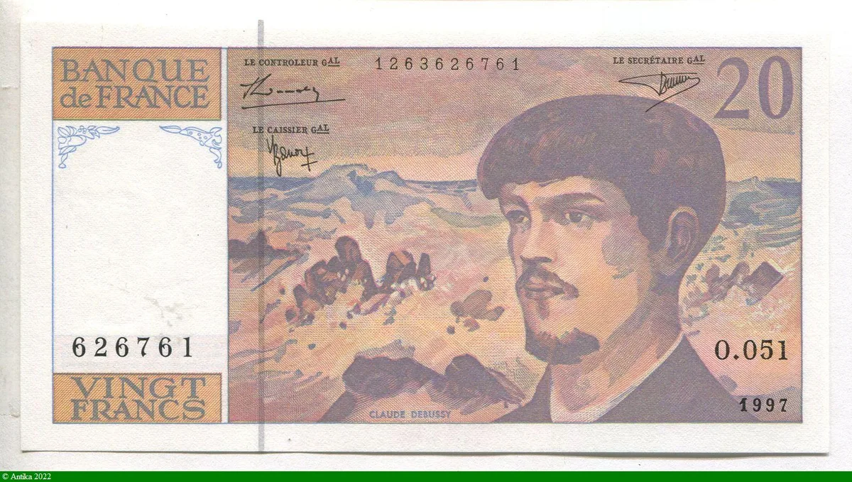 20 FRANCS DEBUSSY - Type 1980 Modifié